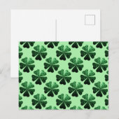 Donkergroene glitter sparren Shamrock patroon Briefkaart (Voorkant / Achterkant)