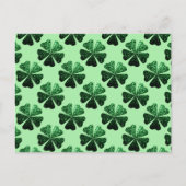 Donkergroene glitter sparren Shamrock patroon Briefkaart (Voorkant)