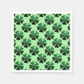 Donkergroene glitter sparren Shamrock patroon Servet (Voorkant)