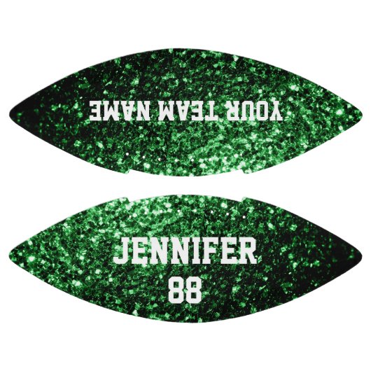 Donkergroene glitter sprankelt Jouw naam Team American Football (Panelen)