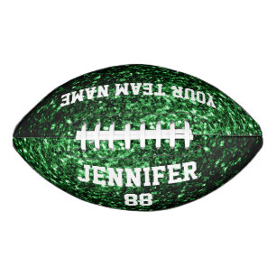 Donkergroene glitters glitteren Jouw naam Team American Football