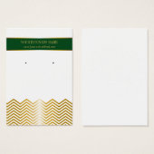 Donkergroene Gold Chevron - aangepaste draagkaart Visitekaartjes (Voorkant /achterkant)