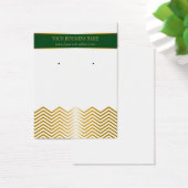 Donkergroene Gold Chevron - aangepaste draagkaart Visitekaartjes (Bureau)