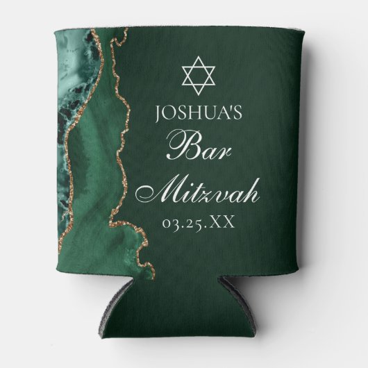 Donkergroene gouden agaat bar mitswa party blikjeskoeler