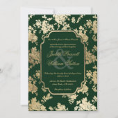  donkergroene gouden patroonpatronen kaart (Voorkant)