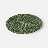 Donkergroene & Gouden Stippen Confetti Elegant Gla Papieren Bordje (Gekanteld)