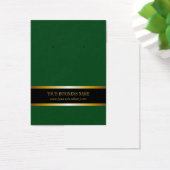 Donkergroene gouden zwarte douanekaart visitekaartje (Bureau)