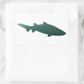 donkergroene gradient shark Sticker (Tas)