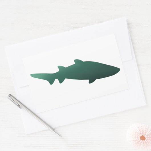 donkergroene gradient shark Sticker (Envelop)