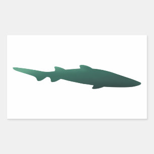 donkergroene gradient shark Sticker