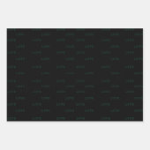 Donkergroene harten Modern Love Valentijnsdag Inpakpapier Vel (Voorkant 3)