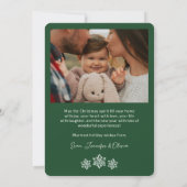 Donkergroene Holiday Scribbles Arch Vrolijk Kerstf Feestdagenkaart (Achterkant)