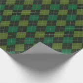 Donkergroene Ierse Argyle Diamond Pattern Cadeaupapier (Hoek)
