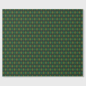 Donkergroene Ierse Kleine Argyle St Patrick's Day Cadeaupapier (Vlak)