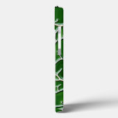Donkergroene iPhone Hoesje met Adertextuurontwerp (Achterkant / Links)