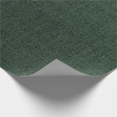 Donkergroene jute stof cadeaupapier (Hoek)