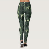 Donkergroene kat camouflage leggings (Achterkant)