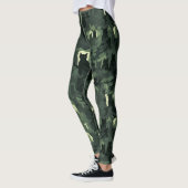 Donkergroene kat camouflage leggings (Links)