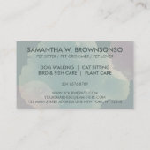 Donkergroene katten Hogs Pet Groomer Visitekaartje (Achterkant)