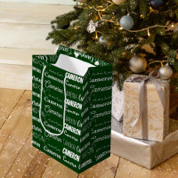 Donkergroene Kerst Custom Name Collage