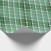 Donkergroene kerst en jaarronde cadeaupapier (Hoek)