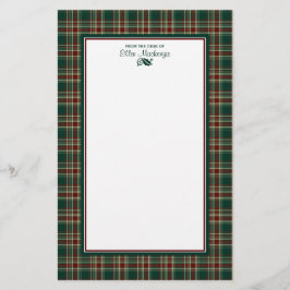 Donkergroene kerstcadeautjes op maat briefpapier