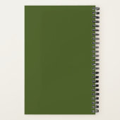Donkergroene Klassieke Monogram Notitieboek (Achterkant)