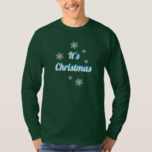 Donkergroene kleur sweatshirt voor Kerstmis T-Shir