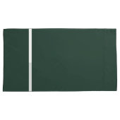 Donkergroene kussensloop met witte afwerking (Voorkant-Rechts)