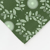 Donkergroene lantaarn Aztec Leaf Pattern Blanket Fleece Deken (Hoek)