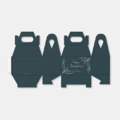 Donkergroene lef Motif Happy Thanksgiving Bedankdoosjes (Uitgevouwen)