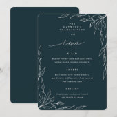 Donkergroene lef Thanksgiving Menu (Voorkant / Achterkant)