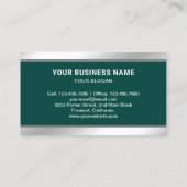 Donkergroene logistieke transportvrachtauto visitekaartje (Achterkant)