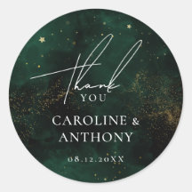 Donkergroene Magische Gouden Dank U