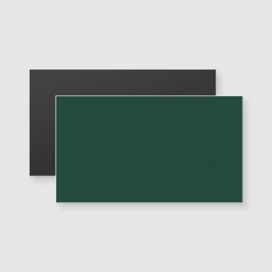 Donkergroene magnetische visitekaart (Voorkant / Achterkant)