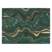 Donkergroene malachite en goudflaag-vining tafelkleed (Voorkant (Horizontaal))