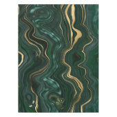 Donkergroene malachite en goudflaag-vining tafelkleed (Voorkant)