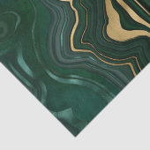 Donkergroene malachite en goudflaag-vining tissuepapier (Detail)