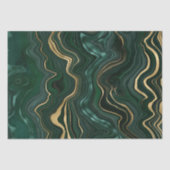 Donkergroene malachite en goudflaag-vining tissuepapier (Voorkant)