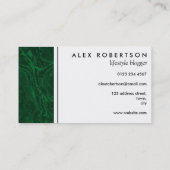 Donkergroene marmer malachite visitekaartje (Achterkant)