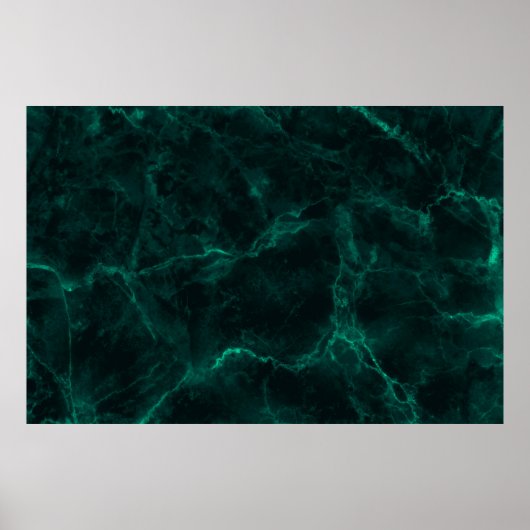 Donkergroene marmer poster (Voorkant)