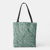 Donkergroene marmerpatroon tote bag (Achterkant)