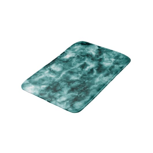 Donkergroene marmertextuur badmat (Gekanteld)