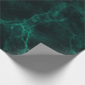 Donkergroene marmertextuur cadeaupapier (Hoek)