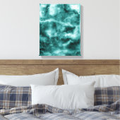 Donkergroene marmertextuur canvas afdruk (Insitu (Slaapkamer))