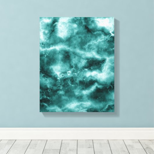 Donkergroene marmertextuur canvas afdruk (Insitu (Houten vloer))