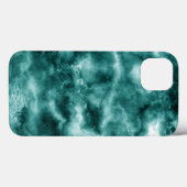 Donkergroene marmertextuur Case-Mate iPhone case (Achterkant (horizontaal))