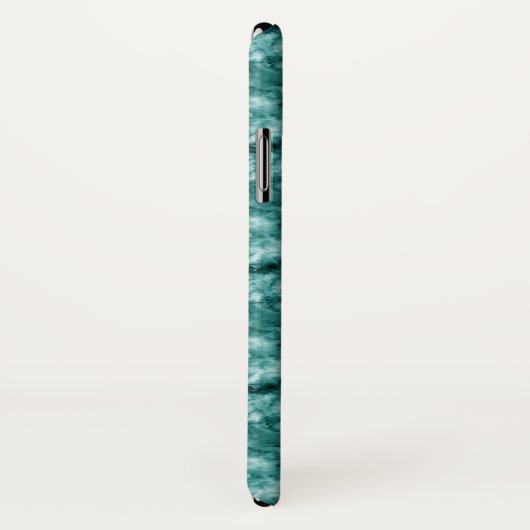 Donkergroene marmertextuur Case-Mate iPhone case (Achterkant / rechts)