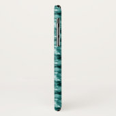 Donkergroene marmertextuur Case-Mate iPhone case (Achterkant/links)