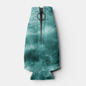 Donkergroene marmertextuur flesjeskoeler (Achterkant)